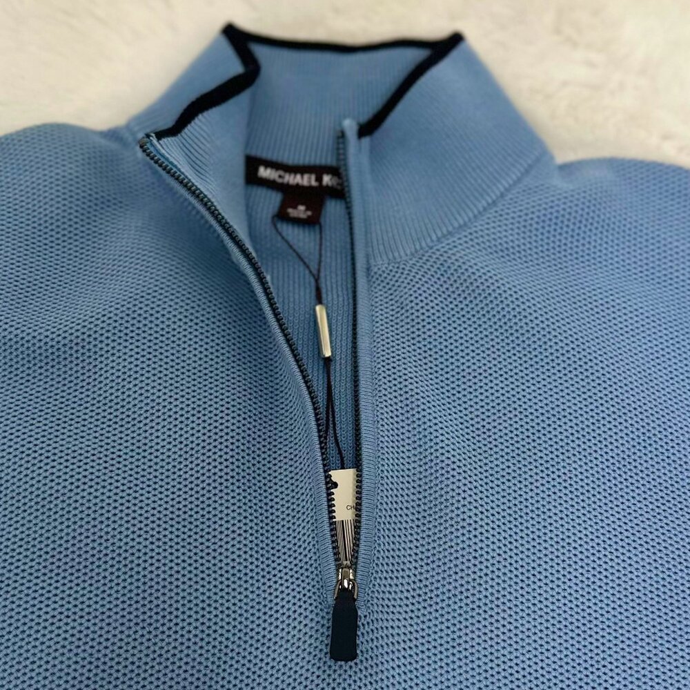 Michael Kors Men’s Quarter-Zip Knit Sweater - Picture 3 of 15